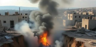 Israel–Hezbollah War Fears Surge: Middle East on Edge After Cross-Border Strikes Rock Lebanon Border Smoke and destruction after Israeli airstrike near Lebanon border – Israel–Hezbollah conflict October 2025