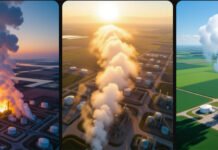 Satellite Alerts Rise Ten-Fold but Methane Action Falters: UNEP Warns of Climate Risk Satellite view of methane plume over oil & gas infrastructure