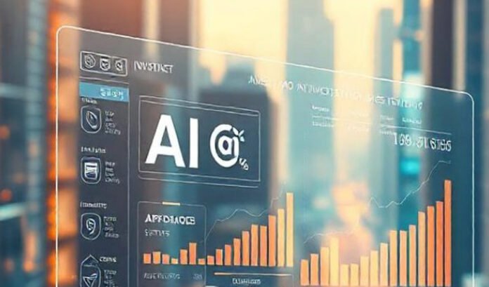 Workers constructing a large data center facility amid rising AI-driven demand.