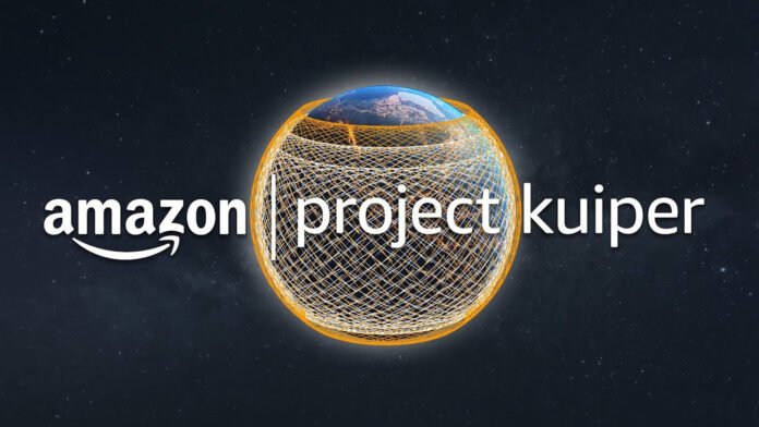 Amazon Project Kuiper satellite delivering high-speed internet over Pakistan.