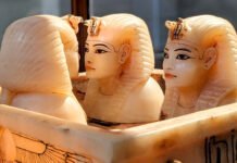 Grand Egyptian Museum Finally Opens, Showcasing Tutankhamun Treasures to the World Visitors entering the Grand Egyptian Museum during its official opening in Giza.