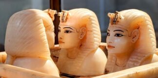 Grand Egyptian Museum Finally Opens, Showcasing Tutankhamun Treasures to the World Visitors entering the Grand Egyptian Museum during its official opening in Giza.