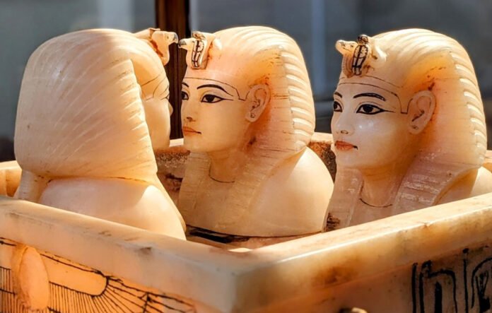 Visitors entering the Grand Egyptian Museum during its official opening in Giza.