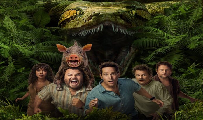 Anaconda reboot movie poster featuring Jack Black and Paul Rudd