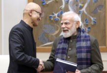 Satya Nadella Commits $17.5 Billion to Accelerate India’s AI Revolution in Historic Deal with PM Modi Satya Nadella With PM Narendra Modi