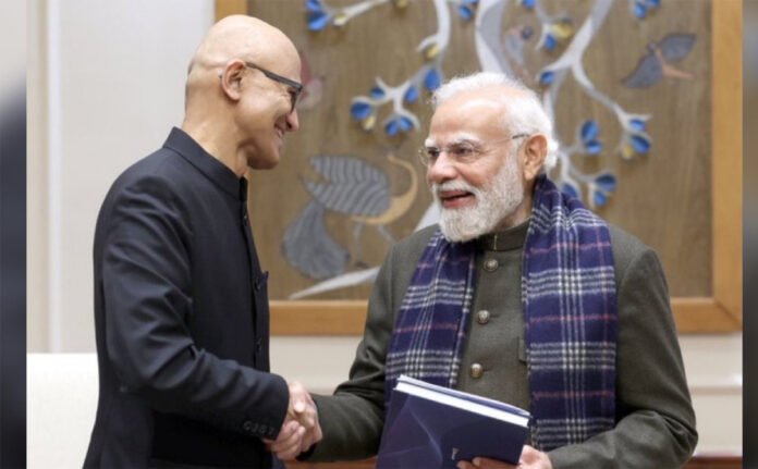 Satya Nadella With PM Narendra Modi