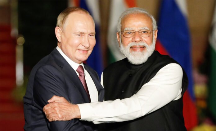 Vladimir-Putin-with-PM-Nare Vladimir Putin with PM Narendra Modi
