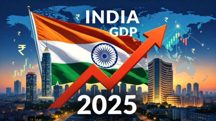 india-4th-largest-economy-2 Rising graph arrow over Indian flag with Mumbai skyline symbolizing India's 2025 economic milestone as 4th largest economy