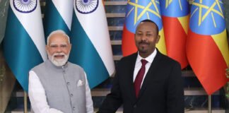 India and Ethiopia Elevate Ties to Strategic Partnership After PM Modi–Abiy Ahmed Talks Prime Minister Narendra Modi with Ethiopian Prime Minister Abiy Ahmed in Addis Ababa