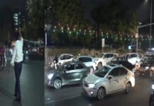 New Year 2026 Delhi Traffic Advisory: Connaught Place Closed to Vehicles From 7 PM on December 31 Delhi Traffic Police barricades at Connaught Place for New Year 2026 advisory