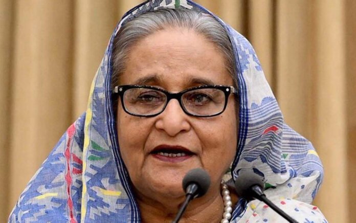 Former Bangladesh Prime Minister Sheikh Hasina addresses political crisis