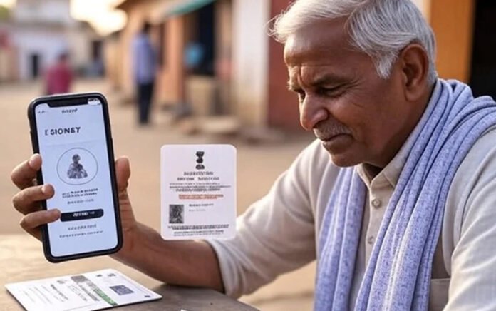 Voters checking their names on the electoral roll after SIR revision