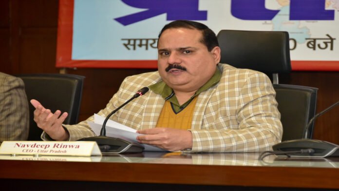 Election Commission official announcing Uttar Pradesh draft voter list under SIR process