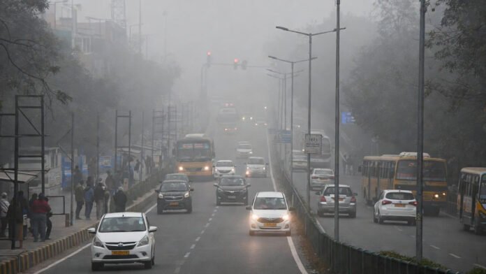 delhi-ncr-dense-fog-cold-wa Dense fog reduces visibility in Delhi-NCR as cold wave conditions persist