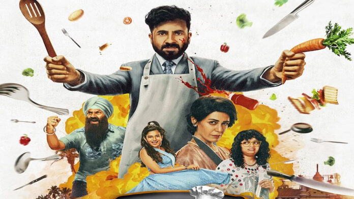 Vir Das and Mona Singh in a scene from Happy Patel Khatarnaak Jasoos movie