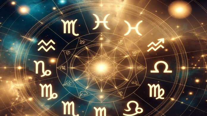Daily horoscope for January 11, 2026 with zodiac signs and astrological symbols