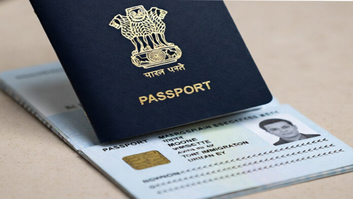 Indian e-passport with embedded electronic chip for secure travel