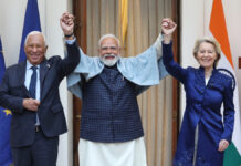 India-EU FTA Is a “Blueprint for Stability” in a World of Turmoil, Says PM Modi Amid Global Trade Tensions Prime Minister Narendra Modi with European Union leaders during India-EU FTA announcement