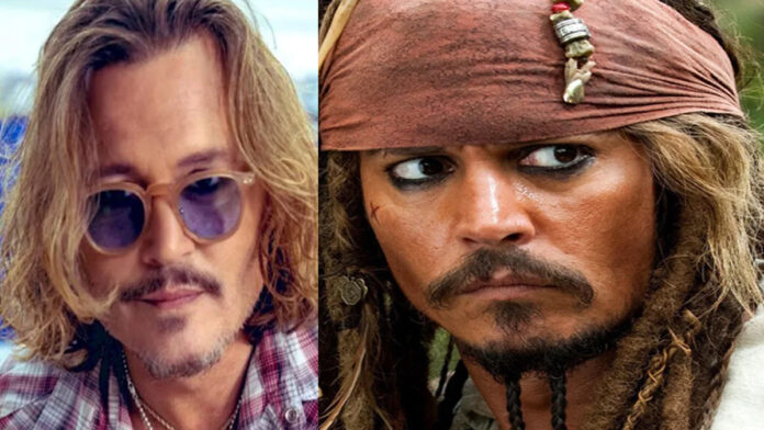 Johnny Depp as Captain Jack Sparrow in Pirates of the Caribbean
