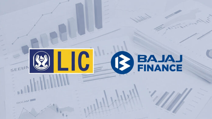 LIC and Bajaj Finance logos representing institutional debenture investment