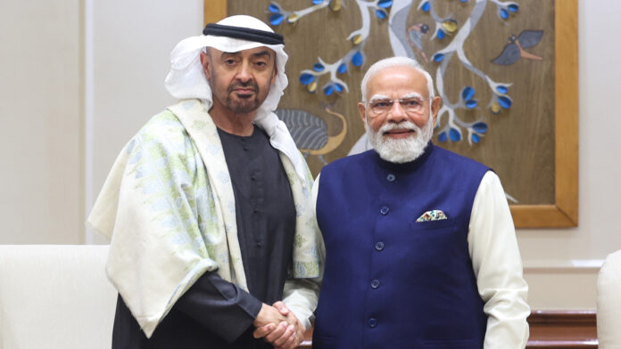 PM Modi receives UAE President Sheikh Mohamed bin Zayed at New Delhi airport during official India visit