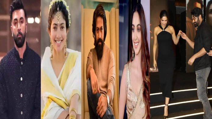 Pan-India film stars of 2026 including Ranbir Kapoor, Sai Pallavi, Yash, Prabhas, and Ram Charan