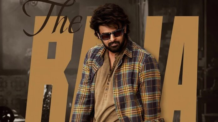 prabhas-the-raja-saab-vinta Prabhas in vibrant vintage retro look from The Raja Saab official promotional poster