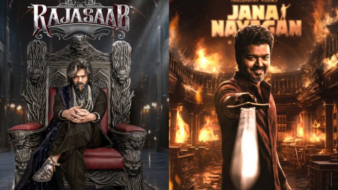 prabhas-vs-thalapathy-vijay Prabhas and Thalapathy Vijay promoting The Raja Saab and Jana Nayagan ahead of India’s biggest box office clash