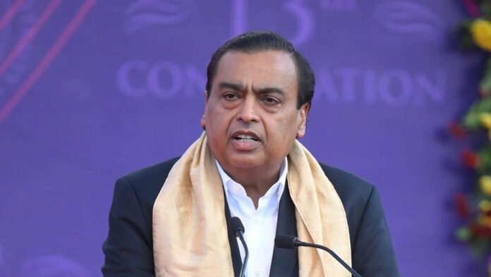 Reliance Jio logo displayed outside a corporate office building in Mumbai