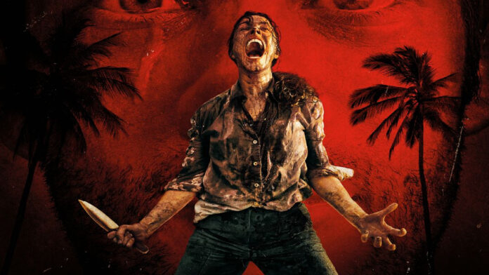 Send Help movie scene showing two survivors stranded on a deserted island