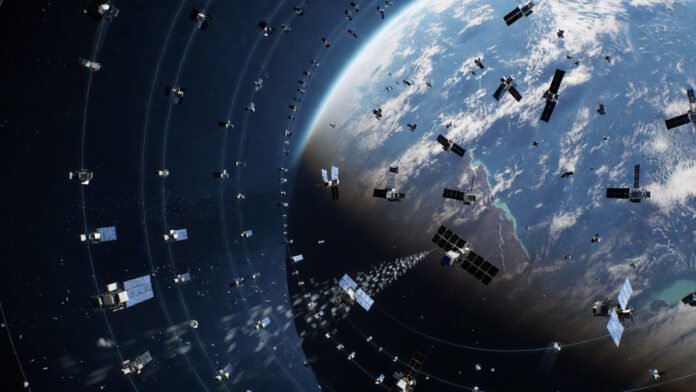 Starlink satellites orbiting Earth amid growing space traffic congestion