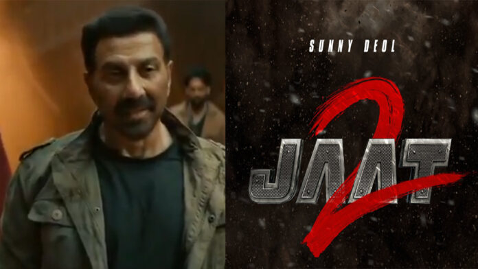 Sunny Deol in a powerful action pose from Jaat 2 teaser poster