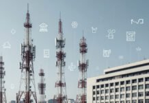 TRAI Fines Telcos ₹150 Billion Over Spam Failures as Banks, Pharma, and Energy See Major Moves TRAI headquarters with telecom towers and financial market symbols