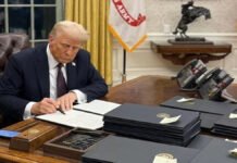 Trump Backs Bill Targeting Russian Oil Buyers, 500% Tariff Threat Looms Over India and China President Donald Trump with US Capitol in background amid debate over Russian oil tariffs