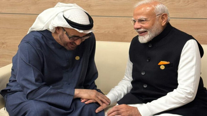 UAE President Mohamed bin Zayed arrives in India for official talks with Prime Minister Narendra Modi.