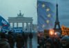 Far-Right Surge Ignites Political Crisis in Germany and France: EU Faces Unprecedented Instability in 2026 Political unrest in Germany and France 2026: Protesters wave AfD and National Rally flags amid EU crisis in Berlin and Paris streets.