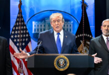 Importers Still Paying Trump Tariffs Despite Supreme Court Ruling; $8.2 Billion in Cargo Impacted President Donald Trump speaking about tariffs and American trade policy as shipping containers sit at a US port