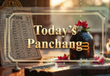 Panchang Today, Feb. 23, 2026: Shubh Muhurat, Rahu Kaal, Moon Transit & Monday Remedies Hindu Panchang calendar and Shivling with diya for Monday worship