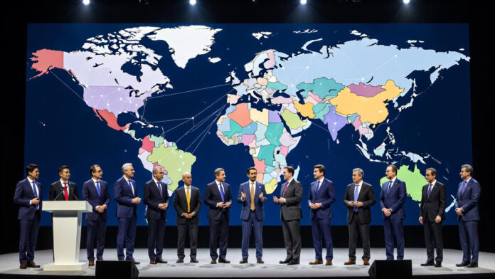 Trusted-Tech-Alliance-Launc Global technology executives announcing Trusted Tech Alliance at international conference