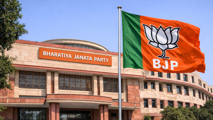 Bharatiya Janata Party headquarters representing major electoral trust funding share