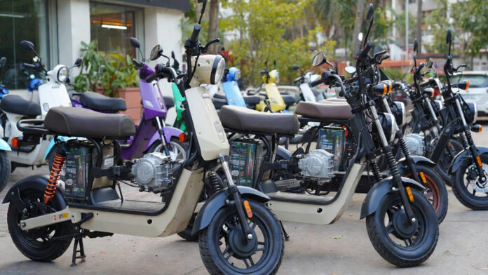 Electric two-wheelers on display as EV sales growth faces rare-earth supply challenges