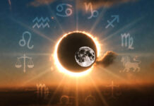 Solar Eclipse on February 17, 2026: Pandit Ajay Kaushik Reveals Zodiac Predictions for All 12 Moon Signs Solar eclipse on February 17, 2026 with zodiac symbols representing daily horoscope predictions