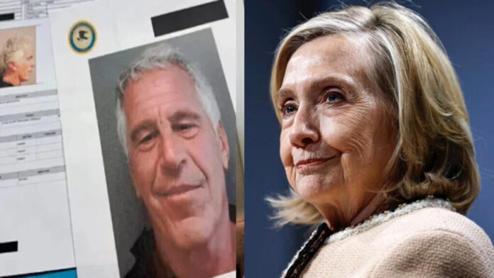 Hillary Clinton testifying before House committee in New York regarding Epstein investigation