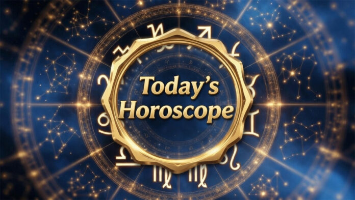 Zodiac wheel representing daily horoscope predictions for February 21, 2026