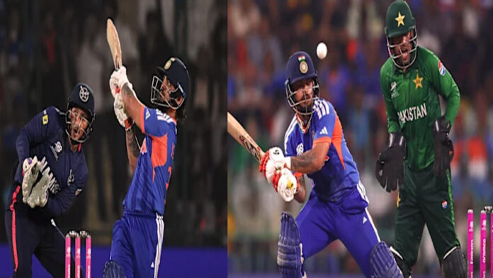 India cricket team celebrating victory during T20 World Cup match