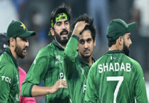 Pakistan on Brink of Exit After India Defeat; Group A Qualification Race Intensifies at T20 World Cup 2026 India vs Pakistan T20 World Cup match showing players celebrating victory