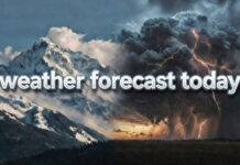 Western Disturbance to Trigger Rain, Snow & Thunderstorms Across North India; Heat Persists in South Snowfall in Himalayan mountains with storm clouds over plains showing changing India weather