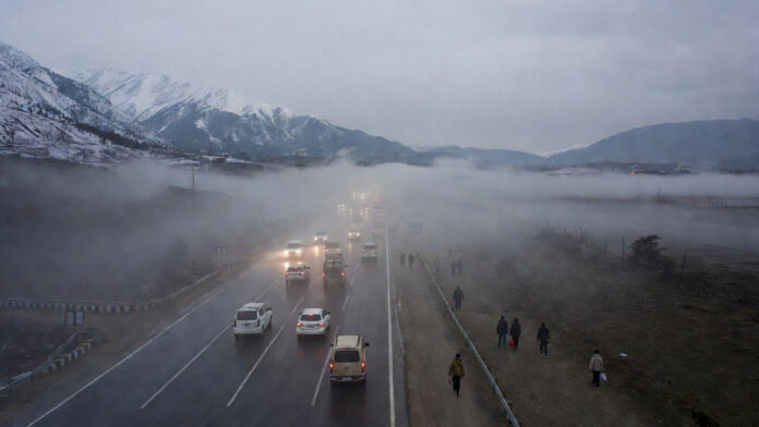 Dense fog and winter rain affect roads and daily life across North India