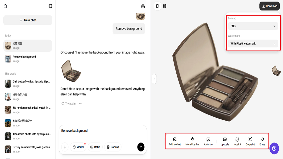 Instagram post example using transparent background product cutout with overlaid headline text for magazine-style design