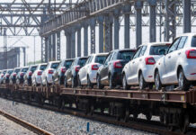 Maruti Suzuki Ships Record 5.85 Lakh Vehicles by Rail in 2025, Cuts Carbon Emissions and Road Congestion Maruti Suzuki vehicles being transported by Indian Railways in 2025